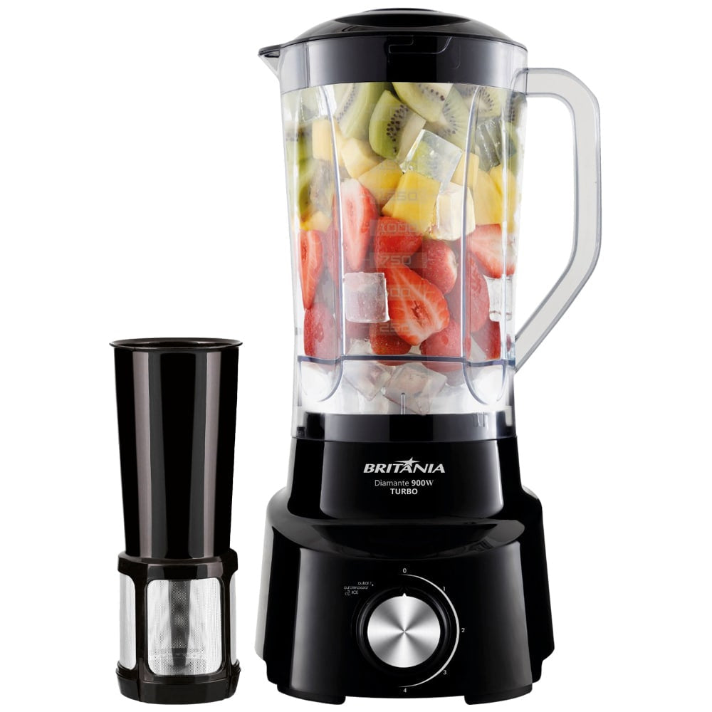 Liquidificador Britânia Diamante 2,6L 4 Velocidades 1050W com Filtro