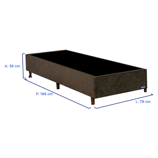 Base Cama Box Gazin Somie Suede Liso 27x79x198cm
