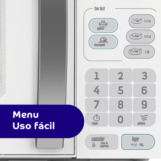 Micro-ondas Consul 20L 620W Função Descongelar Trava Painel CMA20BB