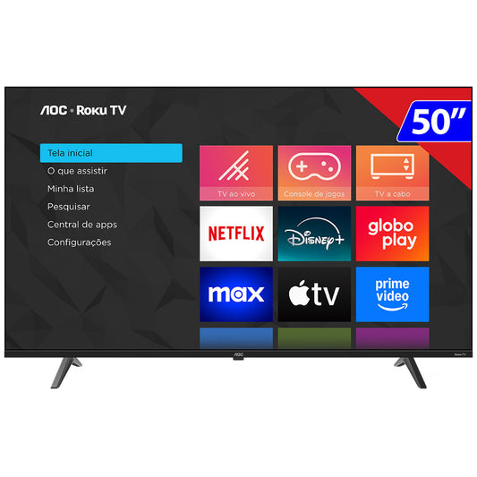 Smart TV AOC LED 50" 4k WI-FI Roku TV 50U7045/78G