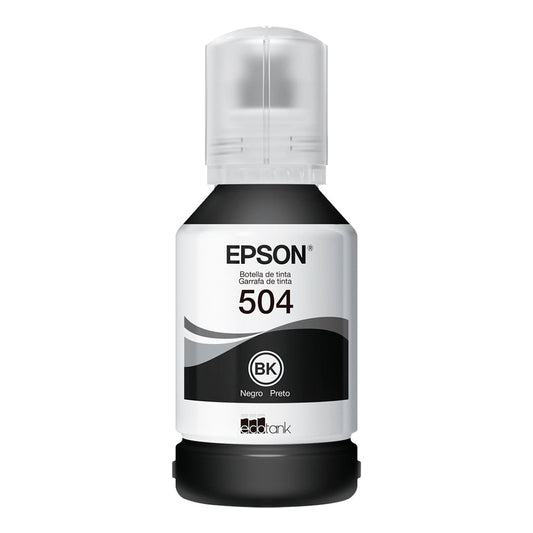Refil Tanque de Tinta Epson Preto T504 até 7500 Páginas