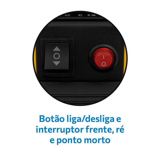 Quadriciclo Elétrico Infantil Bandeirante 2668 com Farol e 2 Marchas